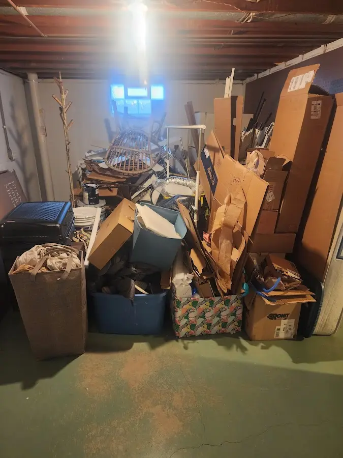 Roll-off dumpster container at job site for 2 Yard Dumpster Rental in Schaumburg